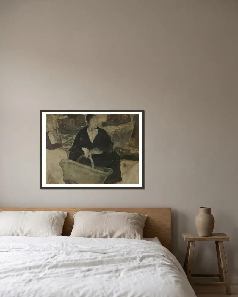 Fisherman’s Wife av Constant Permeke inramad på en vägg