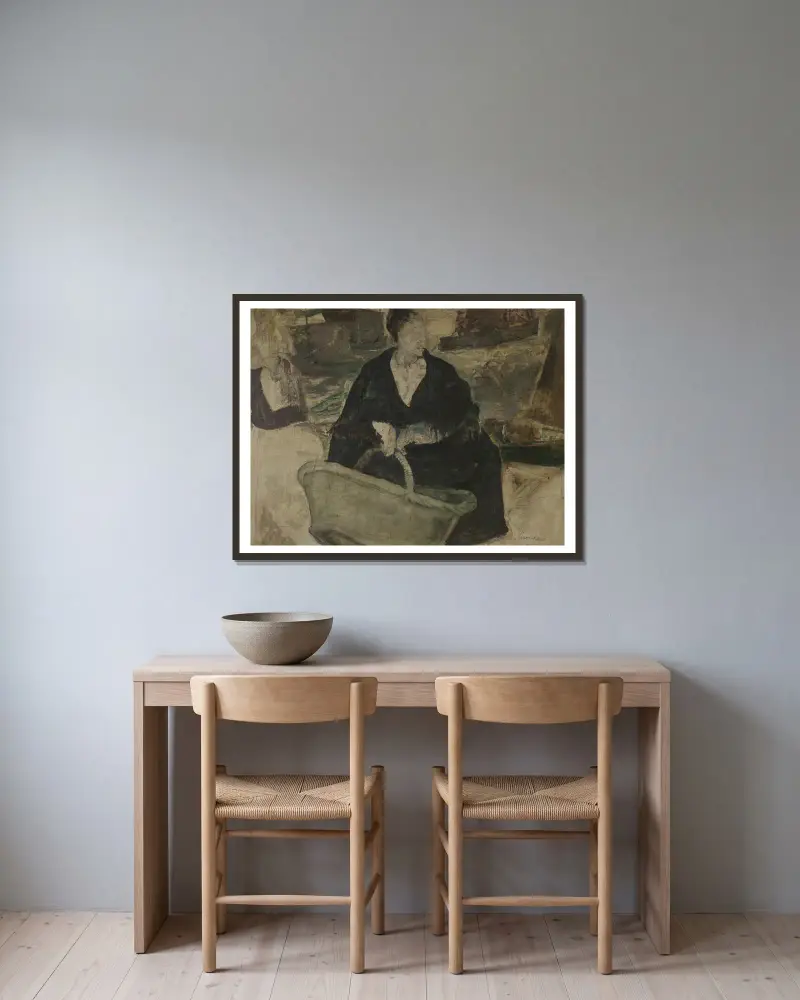 Fisherman’s Wife av Constant Permeke inramad på en vägg