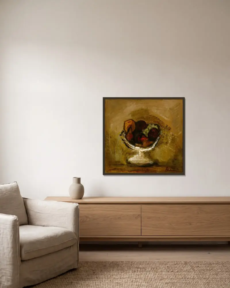 Obstschale von Constant Permeke gerahmt an einer Wand