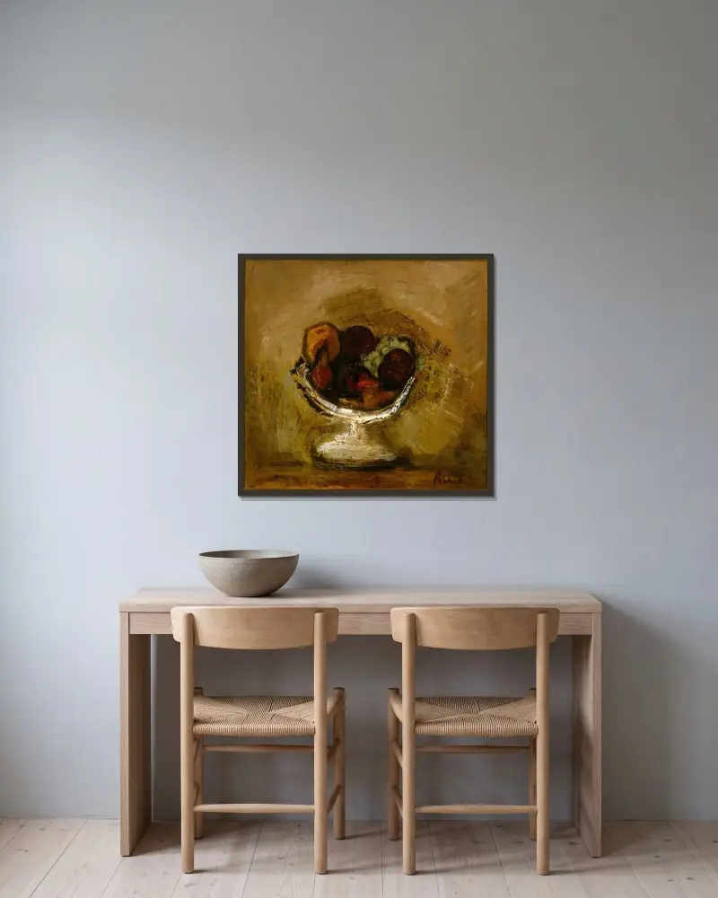 Obstschale von Constant Permeke gerahmt an einer Wand