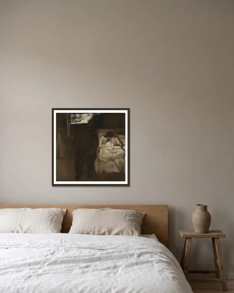 Der Abschied von Constant Permeke gerahmt an einer Wand
