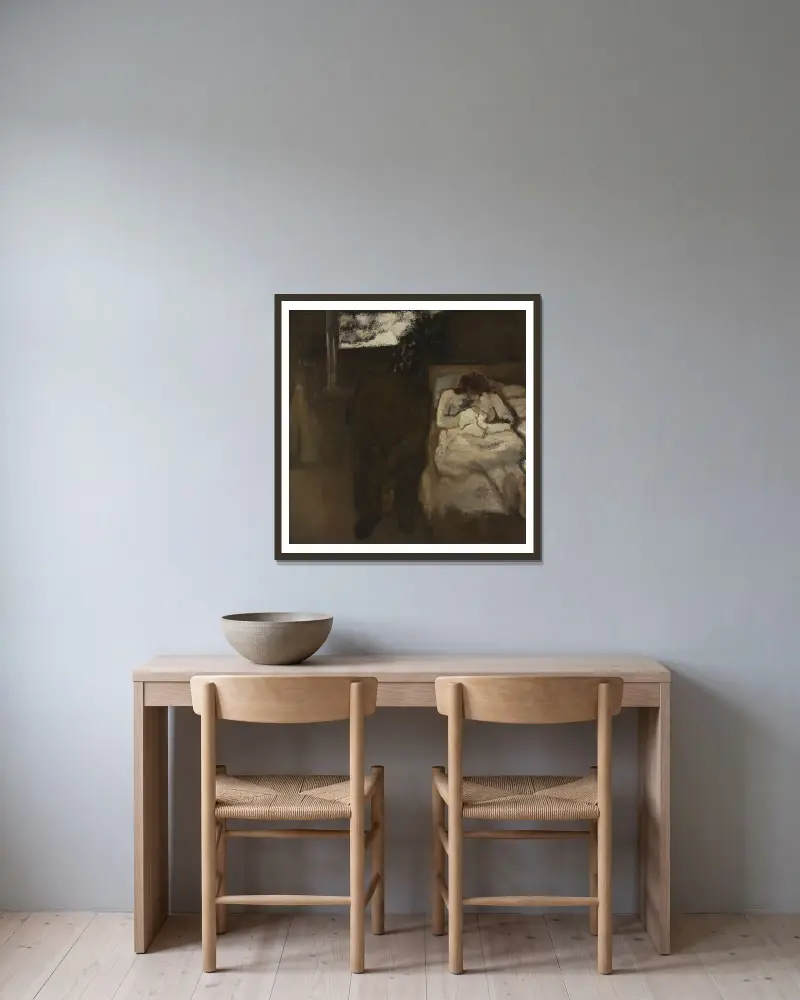 Der Abschied von Constant Permeke gerahmt an einer Wand