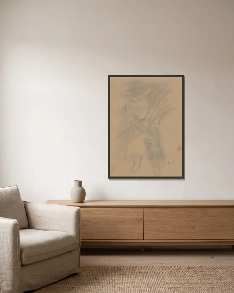 Korbflechter von Constant Permeke gerahmt an einer Wand