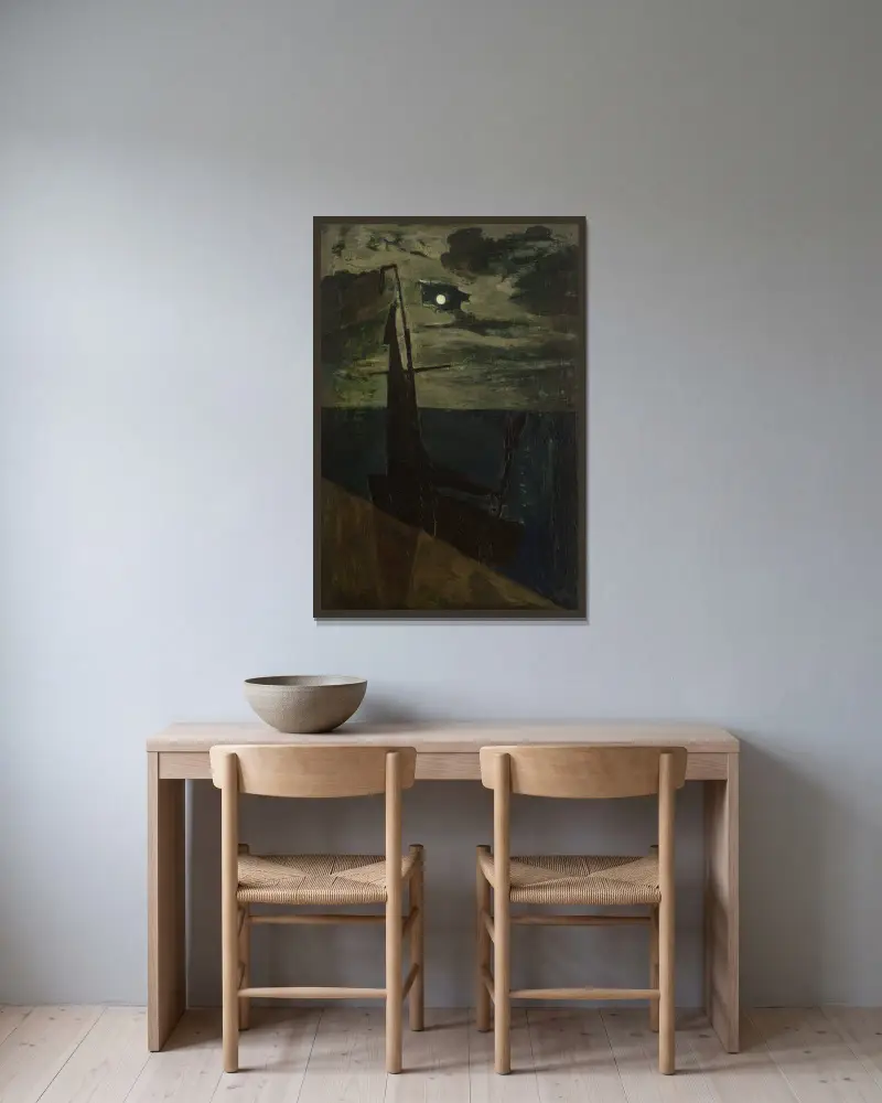 Mondschein von Constant Permeke gerahmt an einer Wand