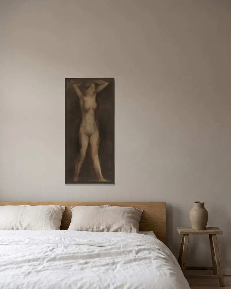 Aktstudie, 1943 von Constant Permeke gerahmt an einer Wand