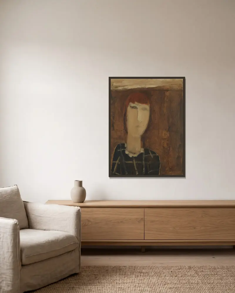 Portret Beatty, Constant Permeke w ramie na ścianie