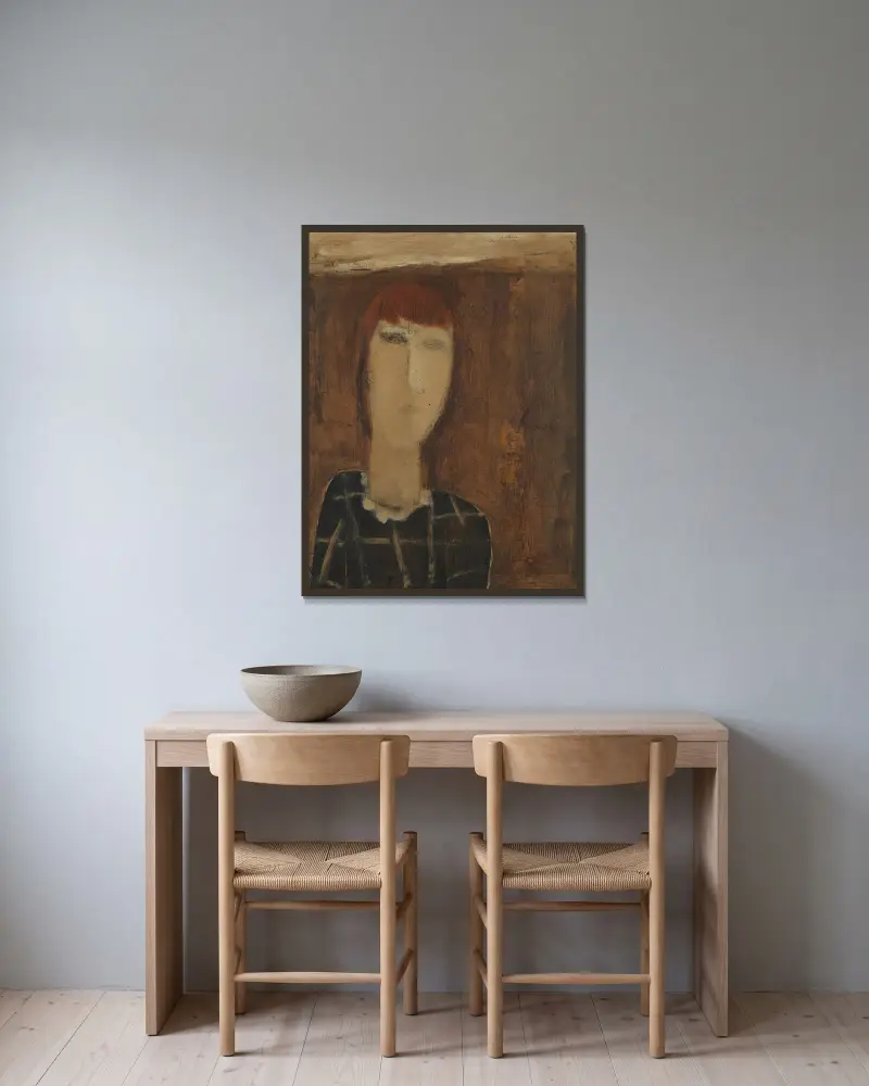 Portret Beatty, Constant Permeke w ramie na ścianie