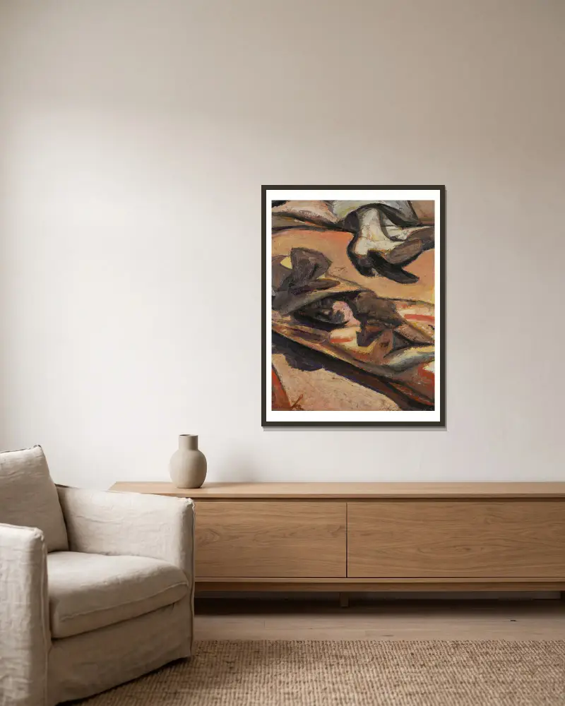 Strand – Devonshire von Constant Permeke gerahmt an einer Wand