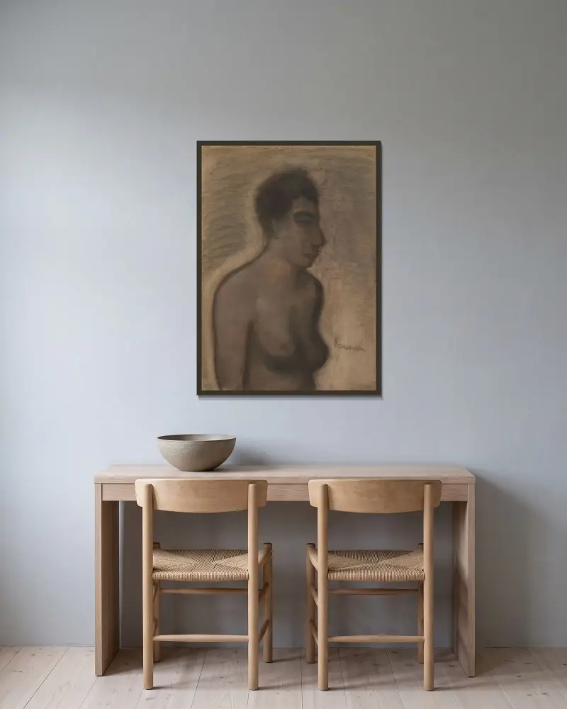 Torso, 1945 – Nr. 2 von Constant Permeke gerahmt an einer Wand