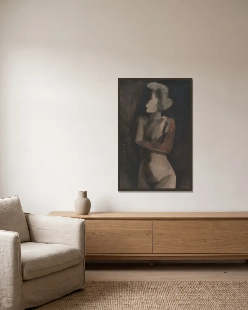 Torso, 1945 – Nr. 1 von Constant Permeke gerahmt an einer Wand