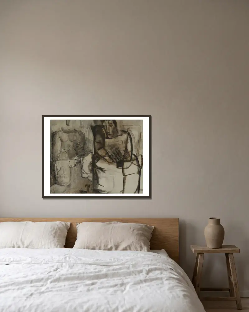 Vesper von Constant Permeke gerahmt an einer Wand