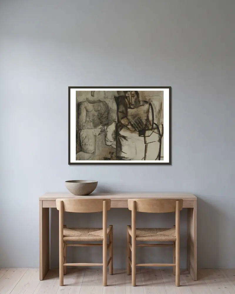 Vesper von Constant Permeke gerahmt an einer Wand
