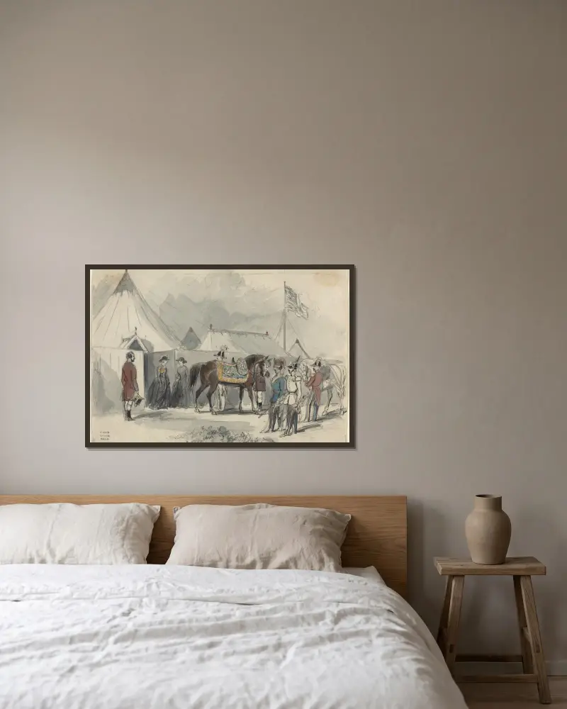 Die Königin von Constantin Guys gerahmt an einer Wand