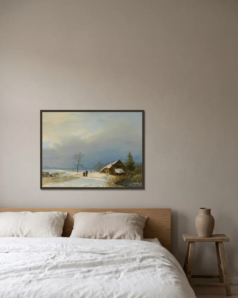 Dutch winter in the Gooi av Barend Cornelis Koekkoek inramad på en vägg