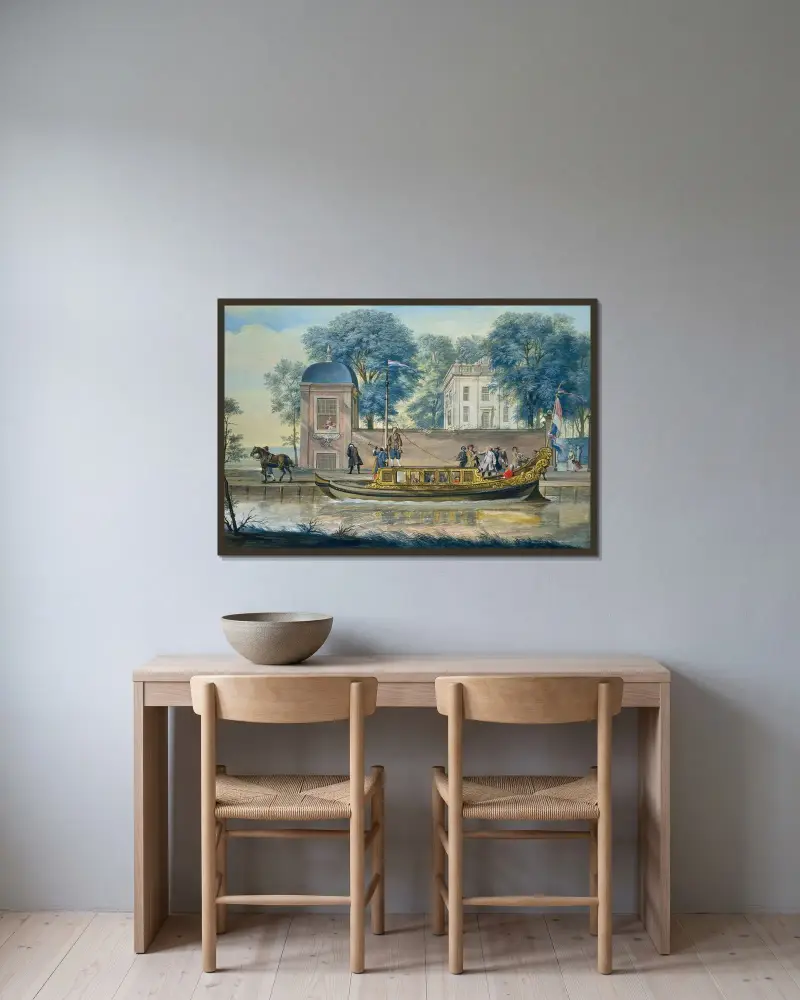 Suijpe Steijn av Cornelis Troost inramad på en vägg