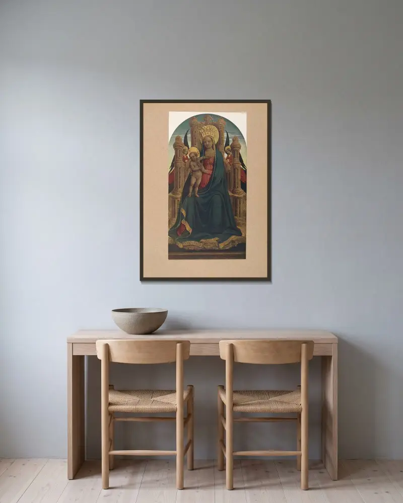 Antonio Vivarini, Madonna col Bambino av Corrado Ricci inramad på en vägg
