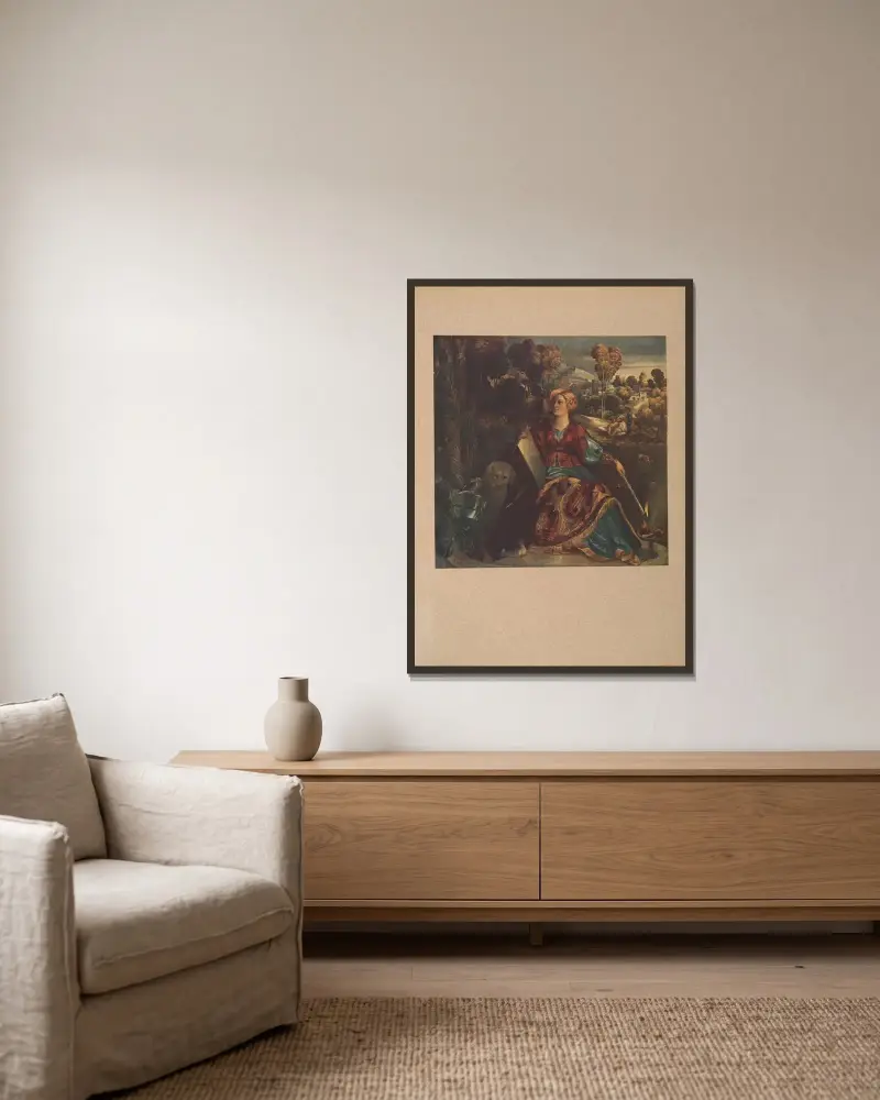 Dosso Dossi, Circe von Corrado Ricci gerahmt an einer Wand