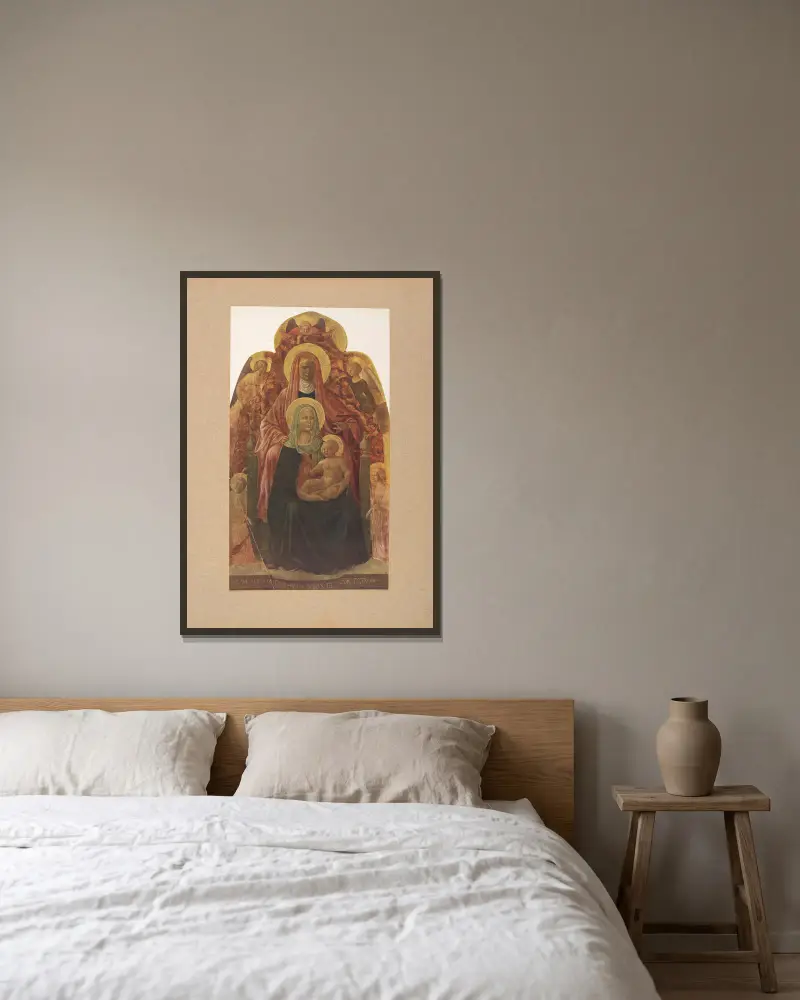Masaccio, S. Anna, la Madonna e il Bambino av Corrado Ricci inramad på en vägg