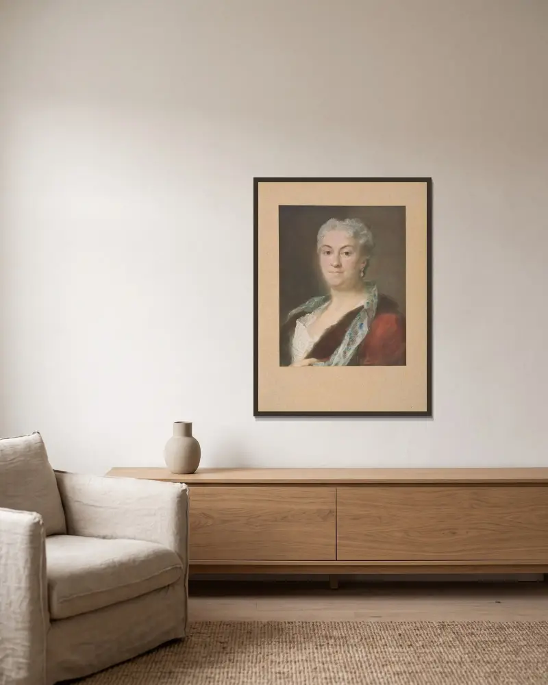 Rosalba Carriera, Ritratto di Dama av Corrado Ricci inramad på en vägg