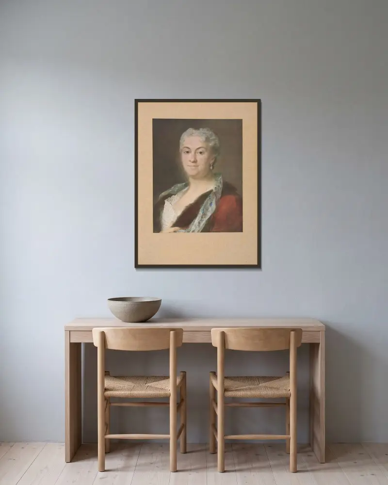 Rosalba Carriera, Ritratto di Dama av Corrado Ricci inramad på en vägg