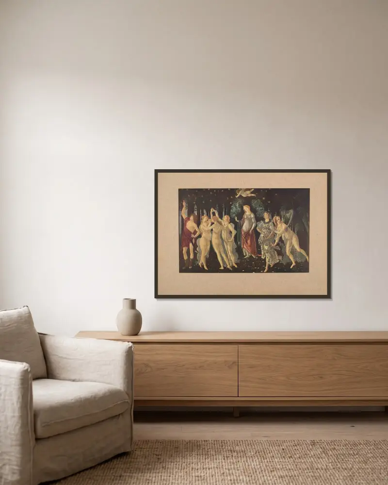 La Primavera von Corrado Ricci gerahmt an einer Wand