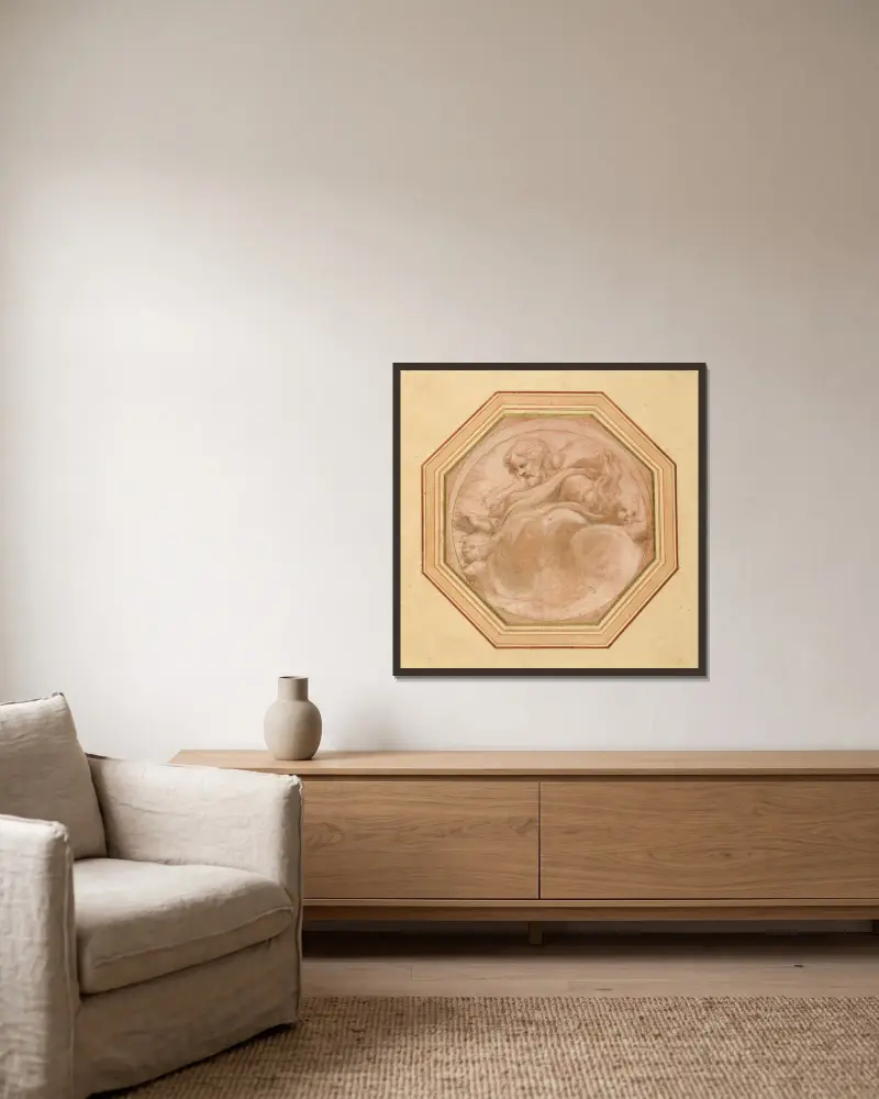 Christus in der Herrlichkeit von Correggio gerahmt an einer Wand