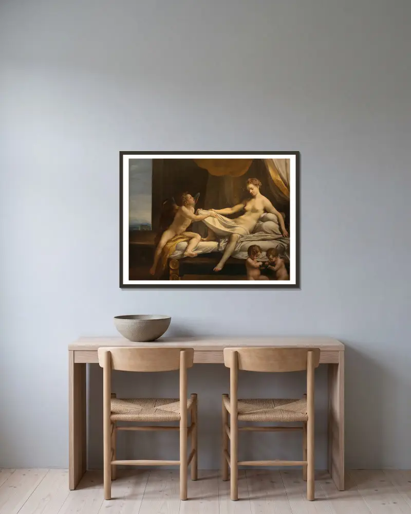 Danaé, Correggio v rámu na stěně