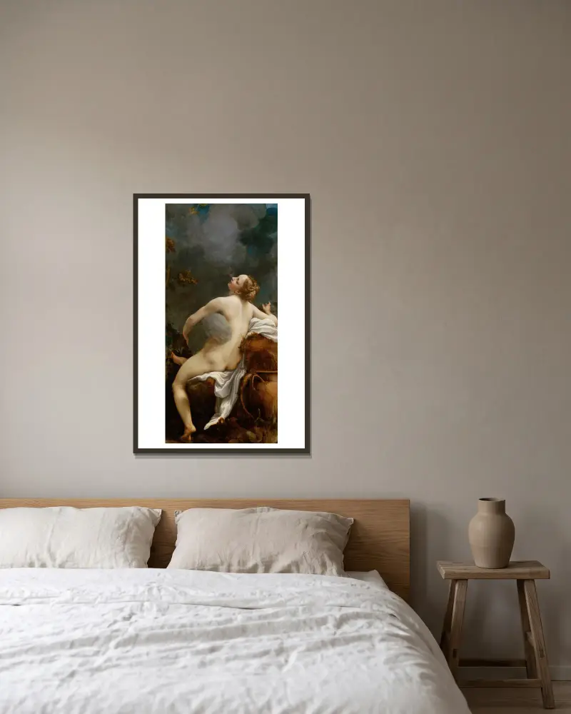 Jupiter a Io, Correggio v rámu na stěně