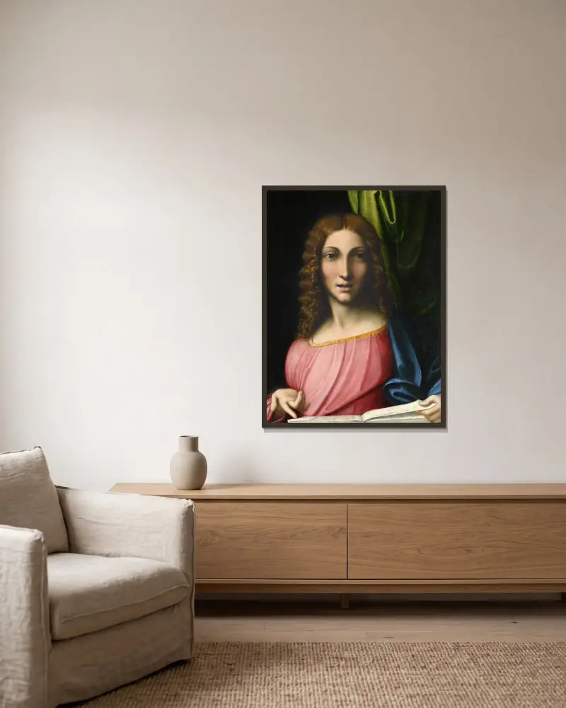 Salvator Mundi, Correggio w ramie na ścianie