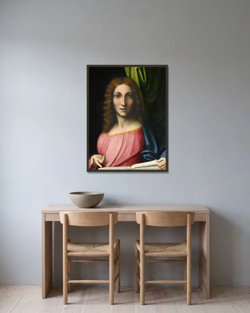 Salvator Mundi, Correggio w ramie na ścianie