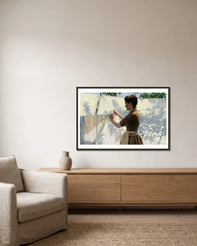 Stíny, Charles Courtney Curran v rámu na stěně