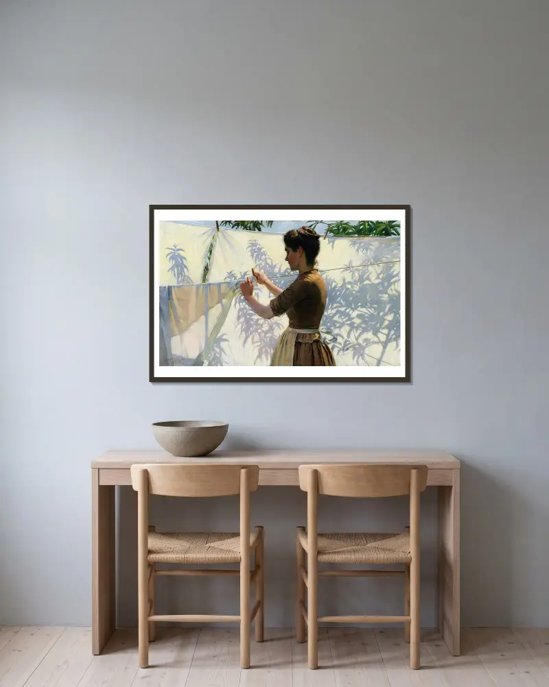Stíny, Charles Courtney Curran v rámu na stěně