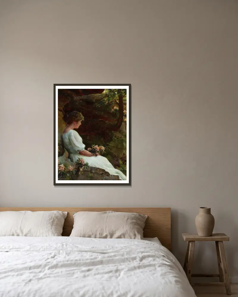 Wishful Thinking von Charles Courtney Curran gerahmt an einer Wand