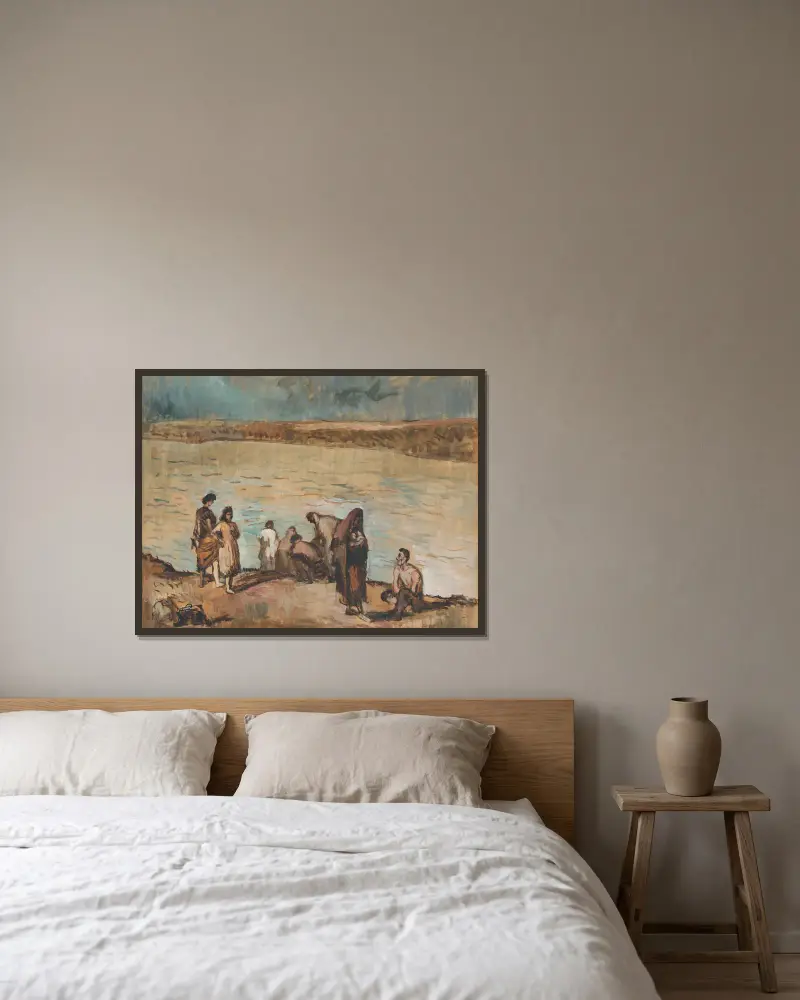 Ohne Heim von Cyprián Majerník gerahmt an einer Wand