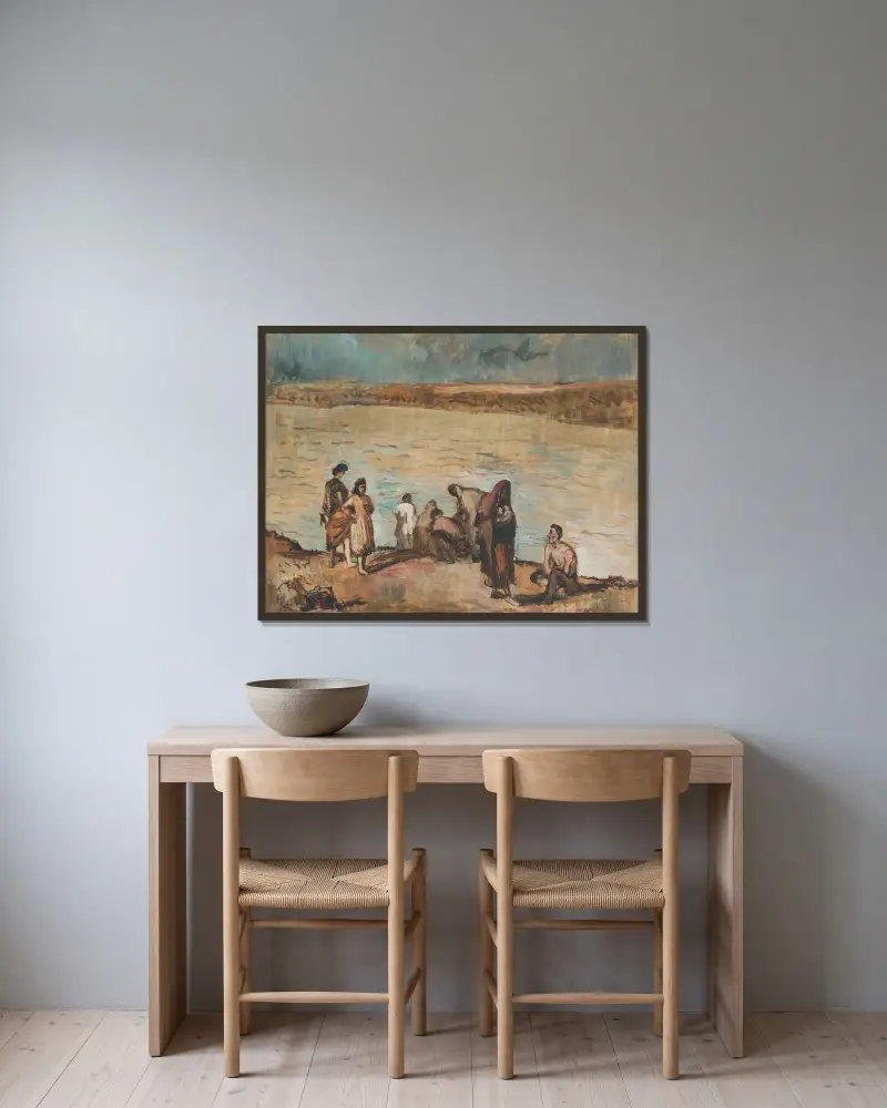 Ohne Heim von Cyprián Majerník gerahmt an einer Wand