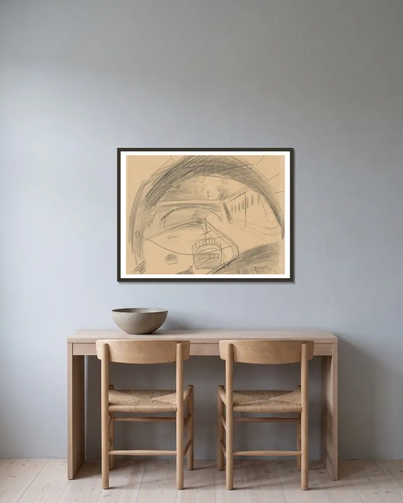 Brücke von Cyprián Majerník gerahmt an einer Wand
