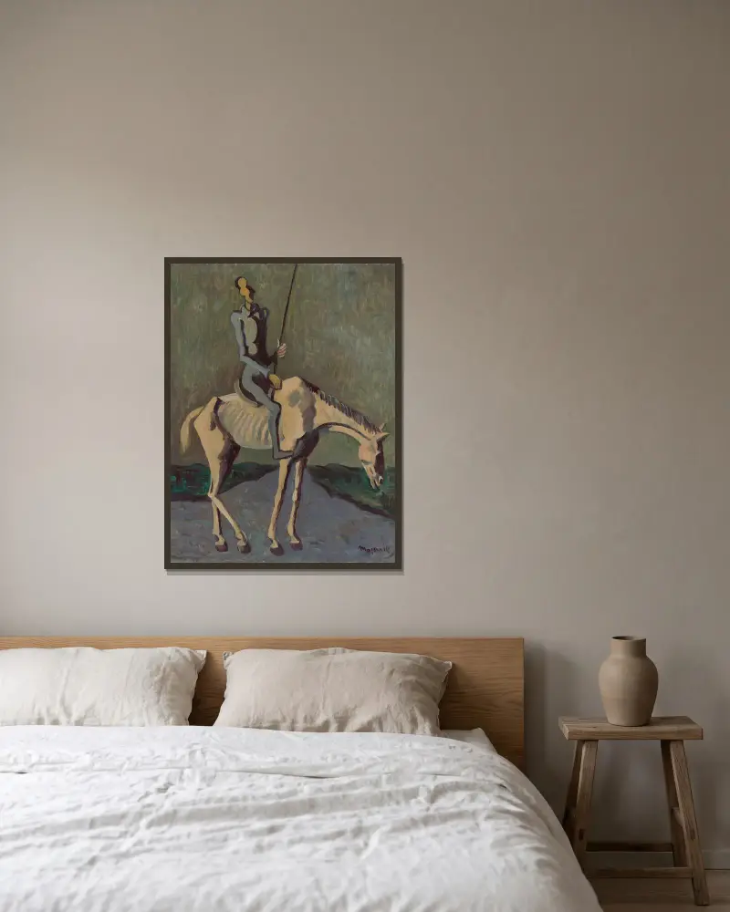 Don Quichotte, 1937 av Cyprián Majerník inramad på en vägg
