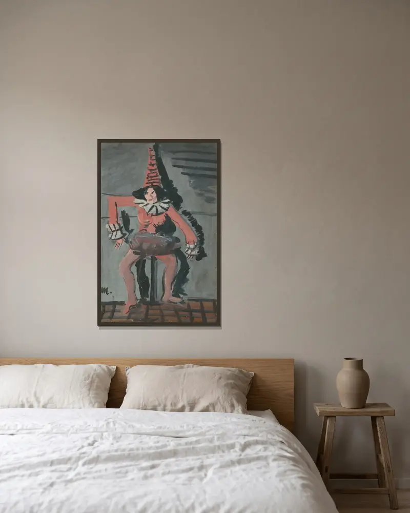 Pierot von Cyprián Majerník gerahmt an einer Wand