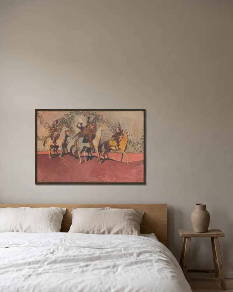 Pink Sand av Cyprián Majerník inramad på en vägg