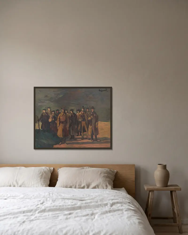 Die Uhr von Cyprián Majerník gerahmt an einer Wand