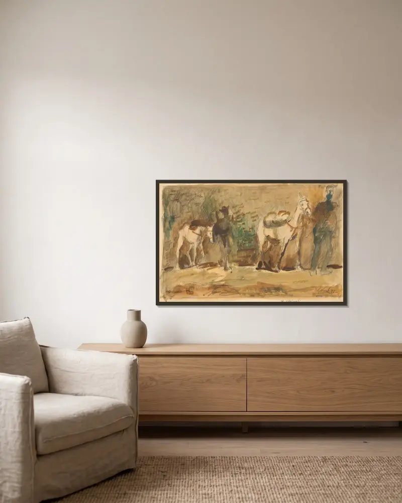 Ohne Zuhause von Cyprián Majerník gerahmt an einer Wand