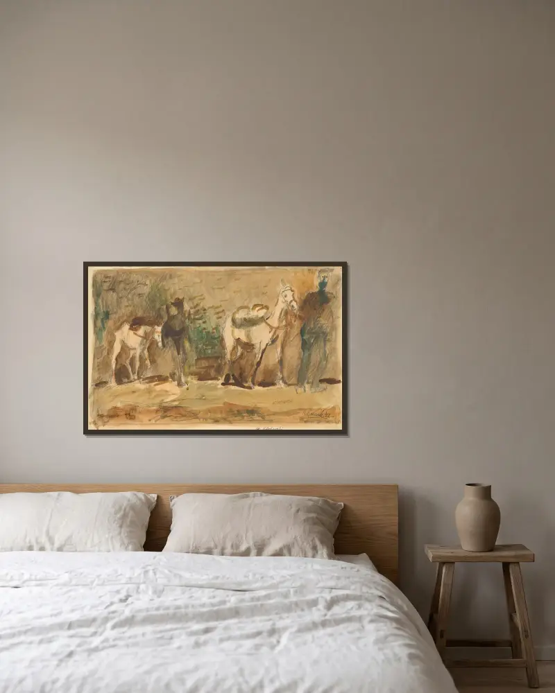 Ohne Zuhause von Cyprián Majerník gerahmt an einer Wand