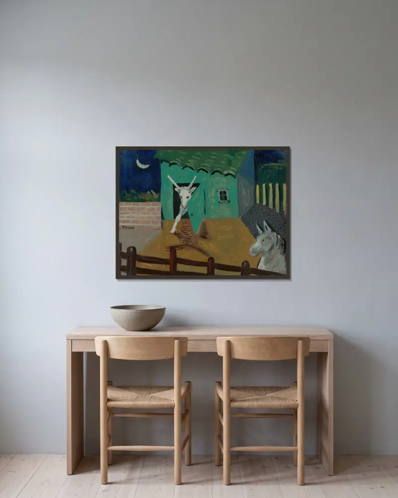 Dvůr, Cyprián Majerník v rámu na stěně