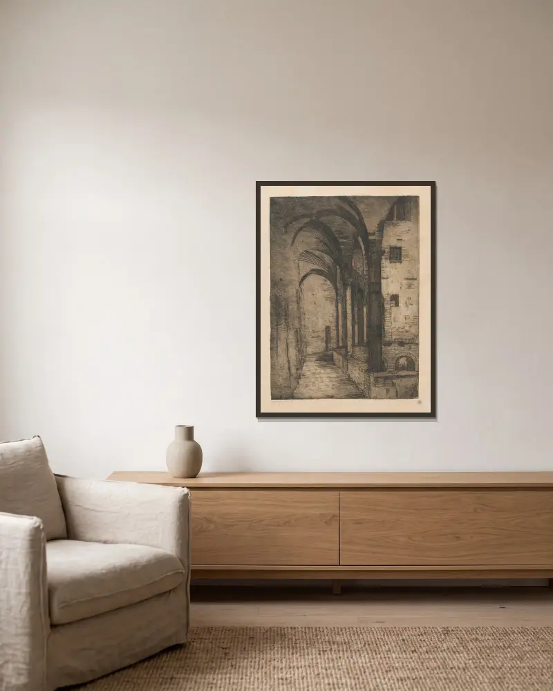 Verona von Feliks Jabłczyński gerahmt an einer Wand