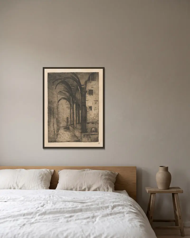 Verona von Feliks Jabłczyński gerahmt an einer Wand