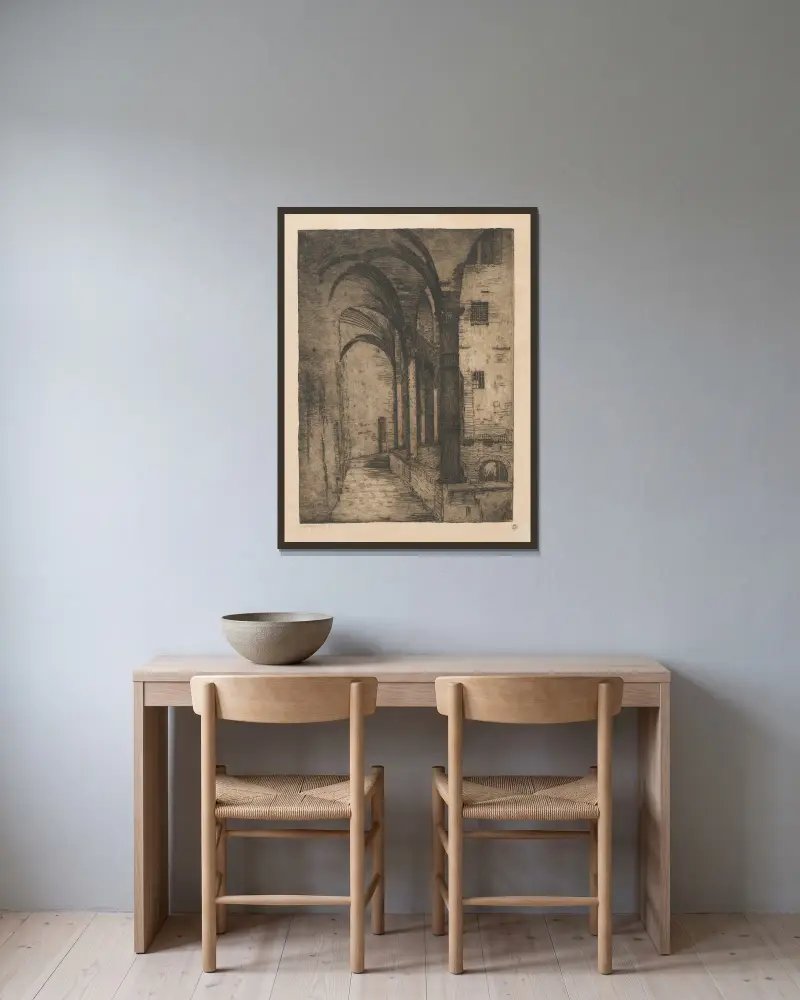 Verona von Feliks Jabłczyński gerahmt an einer Wand
