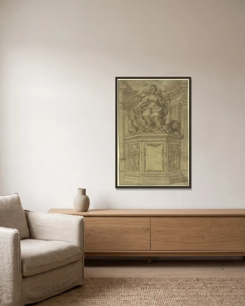 Umiarkowanie, Pietro da Cortona w ramie na ścianie