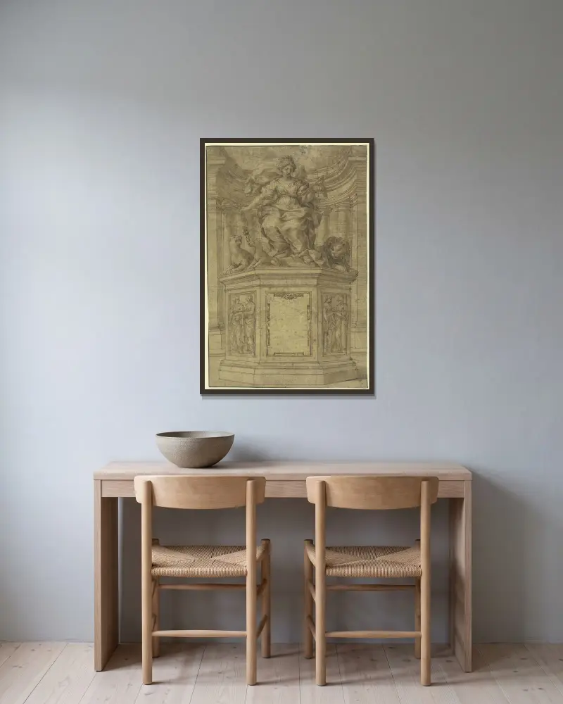 Umiarkowanie, Pietro da Cortona w ramie na ścianie