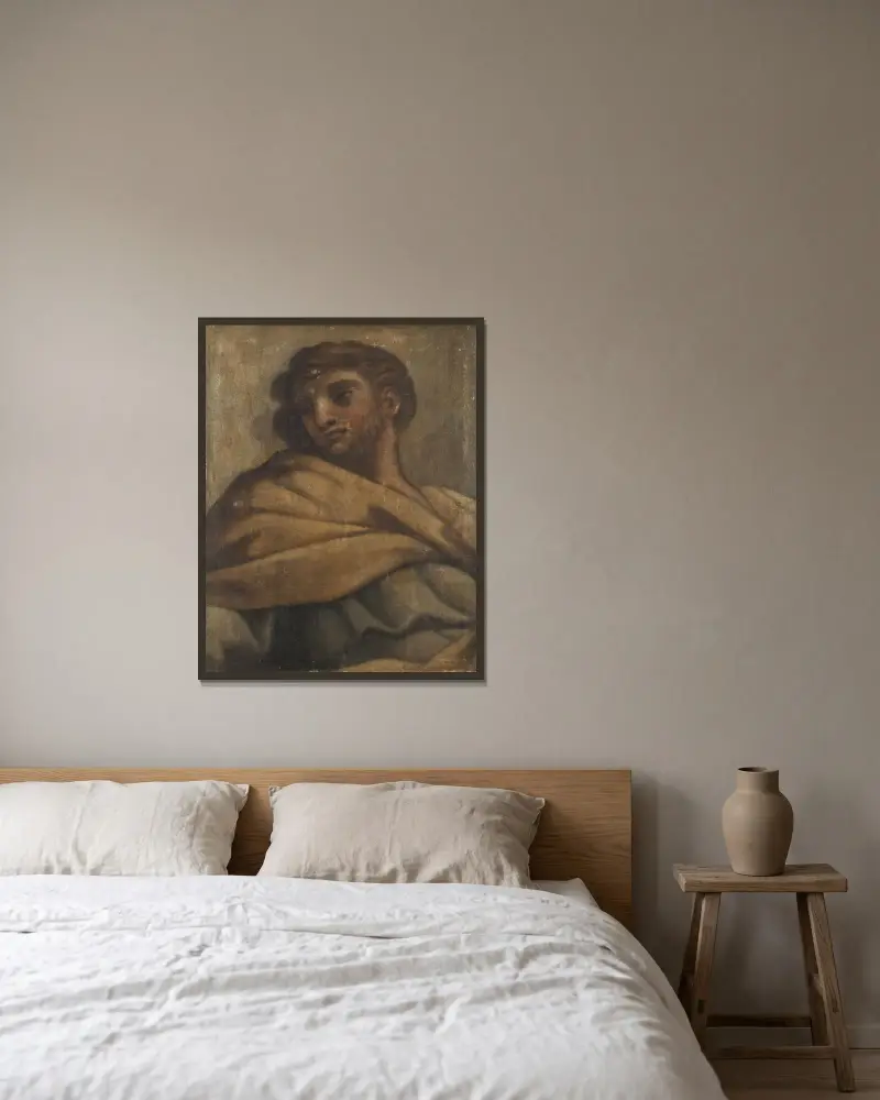 Helgon av Pietro da Cortona inramad på en vägg