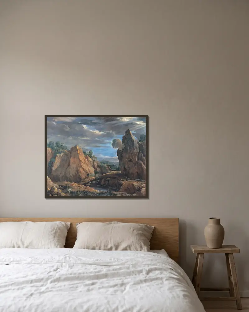 Alunminorna i Tolfa av Pietro da Cortona inramad på en vägg